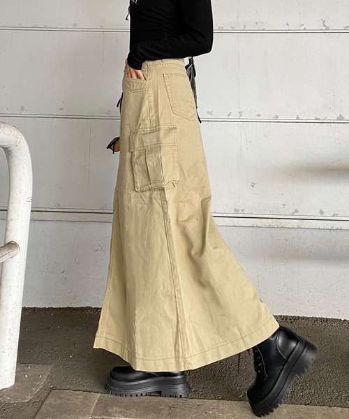 non-hedge(ノンヘッジ)の「カーゴロングスカート(スカート・レディース・ベージュ/ブラック/カーキ・S/M)」の19枚目の写真