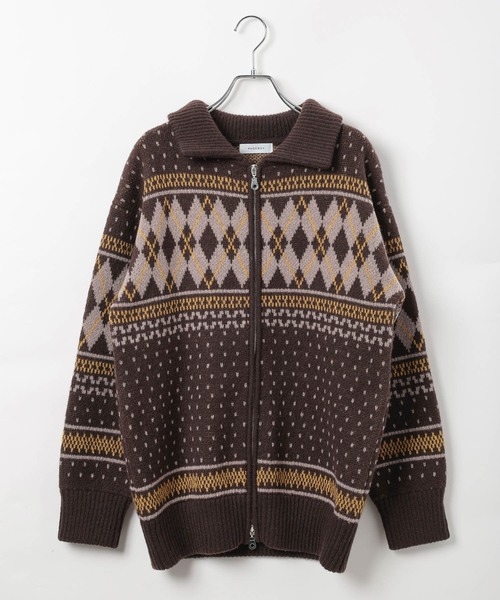 PAGEBOY（ページボーイ）の「カウチンライクエリツキZIPニットカーディガン（ニット/セーター・レディース・ブラック/グレー/ブラウン・FREE）」の20枚目の写真