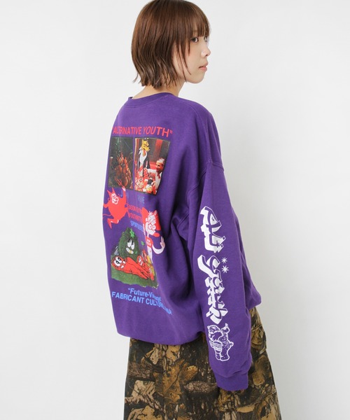 セール】M2581 マウスプリントトレーナー（スウェット）｜RNA（アール