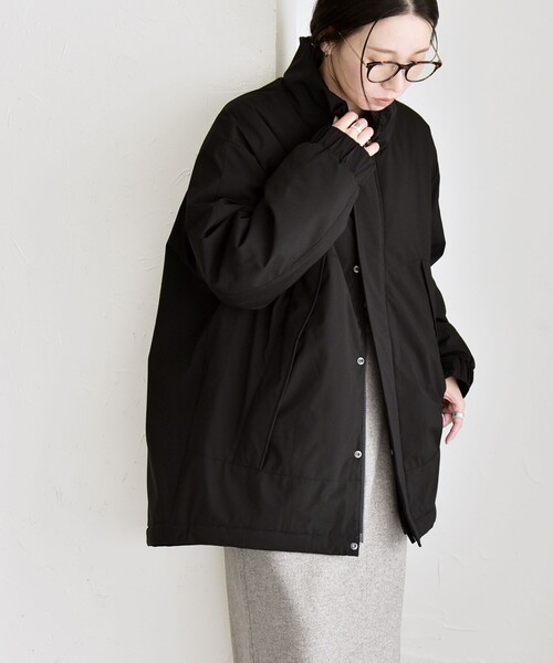 セール】quaranciel:〈撥水加工〉中綿 スタンドカラー ダブル ジップ