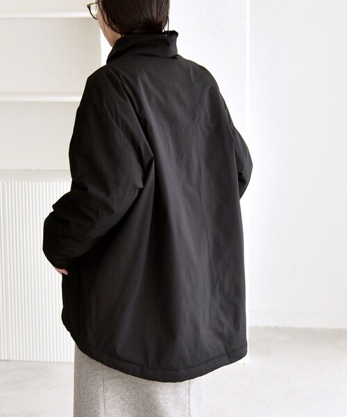 quaranciel:〈撥水加工〉中綿 スタンドカラー ダブル ジップ