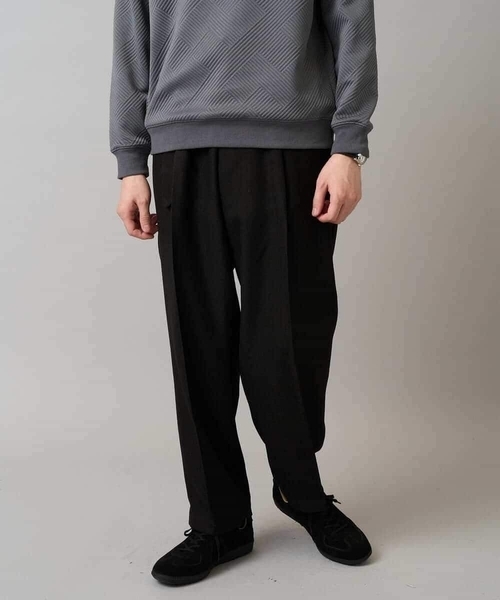 セール】【イージーケア/毛玉になりにくい】ヘリンボーンベルト付