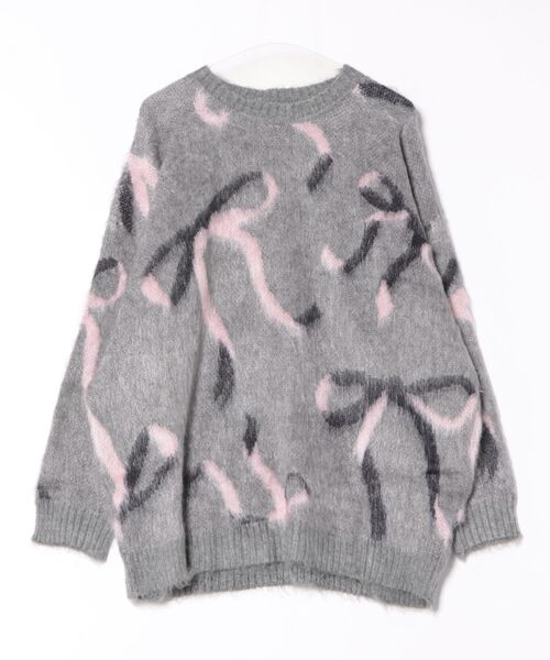 GORGE(ゴージ)の「《リボンモチーフ×起毛タッチ》レディース ニットプルオーバー ゆるシルエット 秋冬(ニット/セーター・レディース・ボルドー/グレー/アイボリー・F)」の14枚目の写真