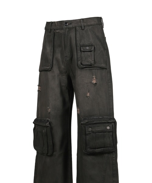 Troubled Waters（トラブルウォーター）の「SAFARI CARGO PANTS（カーゴパンツ・メンズ・ブラック/ダークブラウン・SMALL/MEDIUM/LARGE）」の5枚目の写真