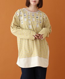 Emago（イマゴ）の「EMAGO 紅茶ﾊﾟｯｸ刺繍ﾁｭﾆｯｸ（チュニック・レディース）」