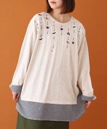 EMAGO 紅茶パック刺繍チュニック