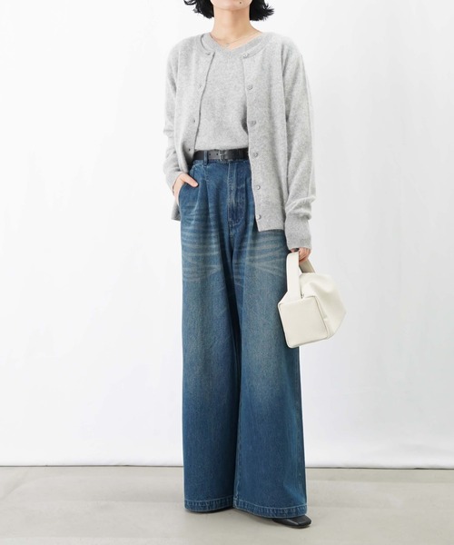 セール】LC/LLL ウール混クルーネックカーディガン（カーディガン