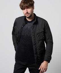 HIDEAWAYS NICOLE | ナイロンタフタ　顔料プリント中綿ブルゾン(ミリタリージャケット)