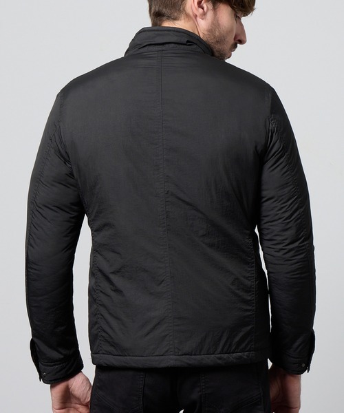 HIDEAWAYS NICOLE（ハイダウェイニコル）の「ナイロンタフタ　顔料プリント中綿ブルゾン（ミリタリージャケット・メンズ・ブラック/ネイビー・LARGE/MEDIUM/X-LARGE）」の7枚目の写真