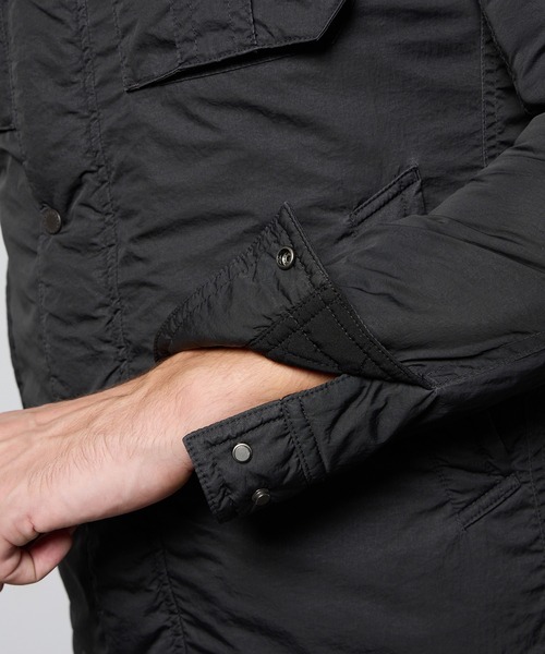 HIDEAWAYS NICOLE（ハイダウェイニコル）の「ナイロンタフタ　顔料プリント中綿ブルゾン（ミリタリージャケット・メンズ・ブラック/ネイビー・LARGE/MEDIUM/X-LARGE）」の13枚目の写真