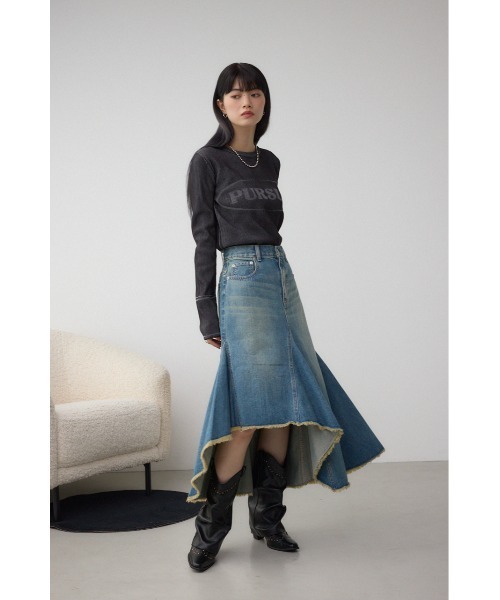 AZUL by moussy(アズールバイマウジー)の「スタッズカバーブーツ(ブーツ・レディース・ブラック・LARGE/MEDIUM/SMALL)」の4枚目の写真