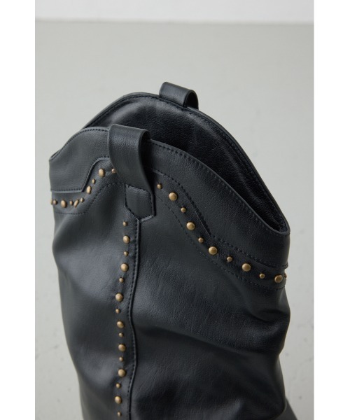 AZUL by moussy(アズールバイマウジー)の「スタッズカバーブーツ(ブーツ・レディース・ブラック・LARGE/MEDIUM/SMALL)」の11枚目の写真
