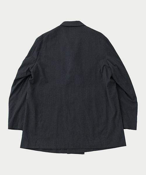URU（ウル）の「DOUBLE BREASTED JACKET（テーラードジャケット・メンズ・ダークグレー・2）」の2枚目の写真