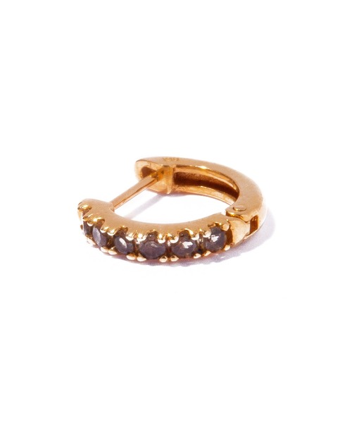 les bonbon(ルボンボン)の「【les bonbon】embrace smoky quartz pierce/エンブレイス スモーキークォーツ ピアス 片耳(ピアス(片耳用)・レディース・イエローゴールド・FREE)」の2枚目の写真
