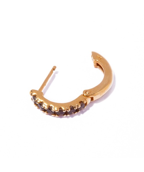 les bonbon(ルボンボン)の「【les bonbon】embrace smoky quartz pierce/エンブレイス スモーキークォーツ ピアス 片耳(ピアス(片耳用)・レディース・イエローゴールド・FREE)」の3枚目の写真
