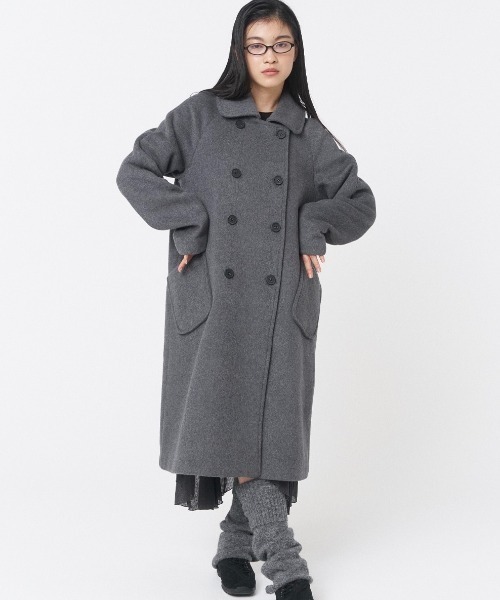 ジャケット・アウター Miseki SEOUL HOODIE DOUBLE BUTTON COAT MUSINSA | MISEKI SEOUL Hoodie double button coat GREY