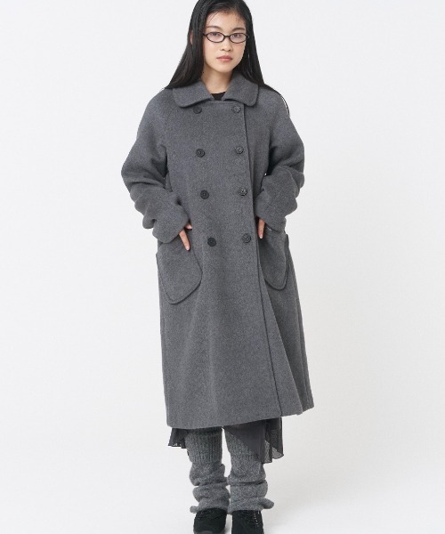 Miseki SEOUL（ミセキソウル）の「HOODIE DOUBLE BUTTON COAT（その他アウター・レディース・チャコールグレー/グレー・OS）」の12枚目の写真