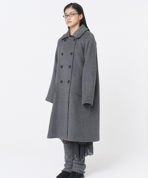 Miseki SEOUL（ミセキソウル）の「HOODIE DOUBLE BUTTON COAT（その他アウター・レディース・チャコールグレー/グレー・OS）」の15枚目の写真