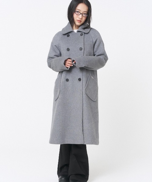 Miseki SEOUL（ミセキソウル）の「HOODIE DOUBLE BUTTON COAT（その他アウター・レディース・チャコールグレー/グレー・OS）」の3枚目の写真