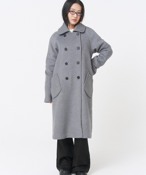 Miseki SEOUL（ミセキソウル）の「HOODIE DOUBLE BUTTON COAT（その他アウター・レディース・チャコールグレー/グレー・OS）」の5枚目の写真