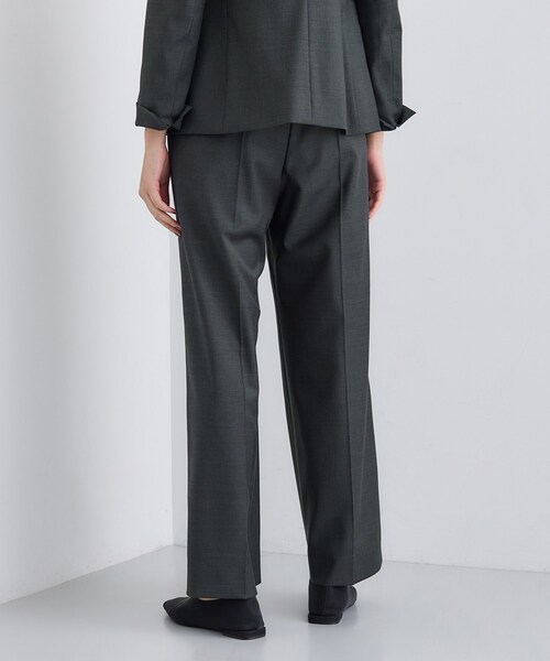 INDIVI(インディヴィ)の「【日本製/スーツ/通勤】シルクウールストレッチ ワイドパンツ(スーツパンツ・レディース・ネイビー/チャコール・05/13/15 /19/40/36/38)」の9枚目の写真