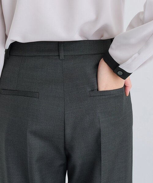 INDIVI(インディヴィ)の「【日本製/スーツ/通勤】シルクウールストレッチ ワイドパンツ(スーツパンツ・レディース・ネイビー/チャコール・05/13/15 /19/40/36/38)」の17枚目の写真