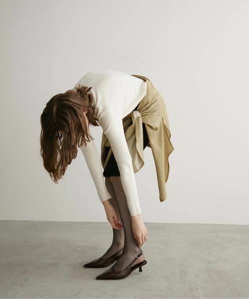 LOSCa（ロスカ）の「リブタートルニットトップス（ニット/セーター・レディース・ブラウン/グレー/ブラック/アイボリー・FREE）」の17枚目の写真