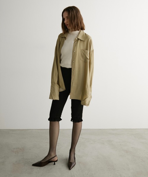 LOSCa（ロスカ）の「リブタートルニットトップス（ニット/セーター・レディース・ブラウン/グレー/ブラック/アイボリー・FREE）」の22枚目の写真