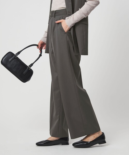 green label relaxing（グリーンレーベルリラクシング）の「［size SHORT/TALLあり］Greed グリード ストレート パンツ ウォッシャブル（スラックス・レディース・ネイビー/グレー・TALL/40/38/36/SHORT）」の22枚目の写真