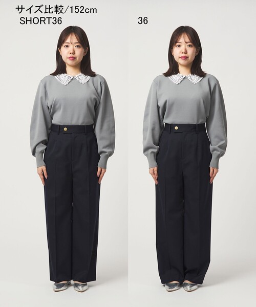 green label relaxing（グリーンレーベルリラクシング）の「［size SHORT/TALLあり］Greed グリード ストレート パンツ ウォッシャブル（スラックス・レディース・ネイビー/グレー・TALL/40/38/36/SHORT）」の17枚目の写真