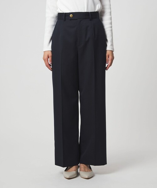 green label relaxing（グリーンレーベルリラクシング）の「［size SHORT/TALLあり］Greed グリード ストレート パンツ ウォッシャブル（スラックス・レディース・ネイビー/グレー・TALL/40/38/36/SHORT）」の12枚目の写真