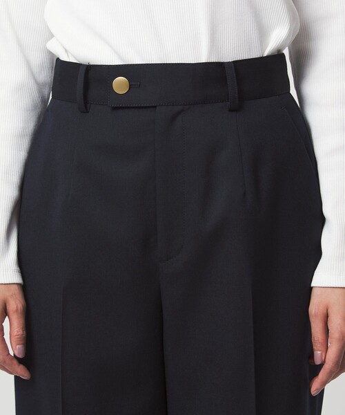 green label relaxing（グリーンレーベルリラクシング）の「［size SHORT/TALLあり］Greed グリード ストレート パンツ ウォッシャブル（スラックス・レディース・ネイビー/グレー・TALL/40/38/36/SHORT）」の9枚目の写真