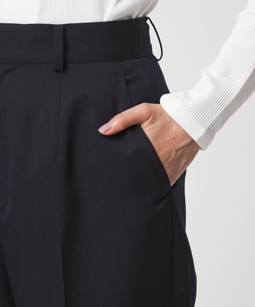 green label relaxing（グリーンレーベルリラクシング）の「［size SHORT/TALLあり］Greed グリード ストレート パンツ ウォッシャブル（スラックス・レディース・ネイビー/グレー・TALL/40/38/36/SHORT）」の7枚目の写真