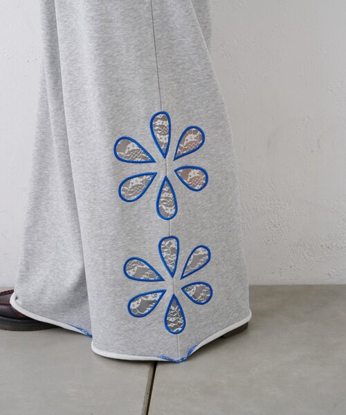 HELLO.SANFRANCISCO（ハローサンフランシスコ）の「★【HELLO.SANFRANCISCO/ハローサンフランシスコ】フラワーカットスウェットワイドパンツ（その他パンツ・レディース・グレー/ブラウン/パープル・MEDIUM/SMALL）」の19枚目の写真