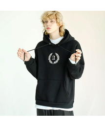 IRON LAUREL OVERSIZED HOODIE BLACK