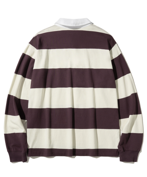 F.ILLUMINATE(フィルミネイト)の「ストライプラグビー長袖-ワイン(Tシャツ/カットソー・レディース・その他・SMALL/MEDIUM/LARGE)」の2枚目の写真