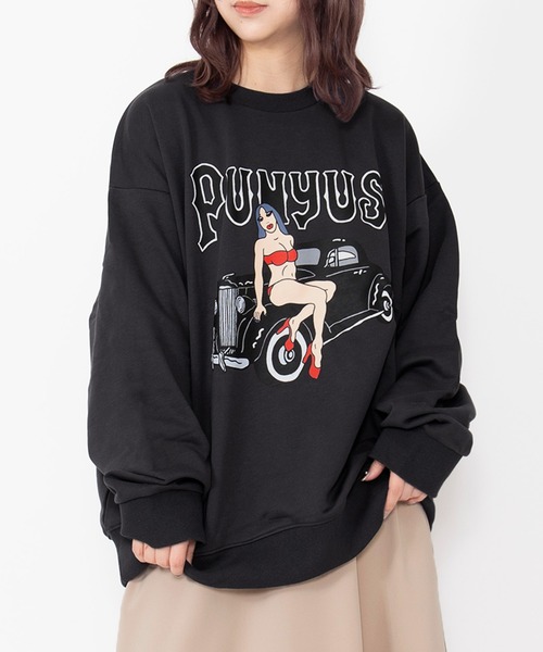 PUNYUS(プニュズ)の「Classic Girlスウェット(スウェット・レディース・パープル/イエロー/スミクロ・3/2/1/4/5)」の1枚目の写真