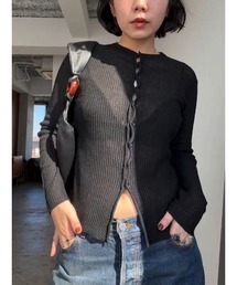 RIM.ARK（リムアーク）の「Sheer rib spring knit シアーリブスプリングニット（ニット/セーター）」
