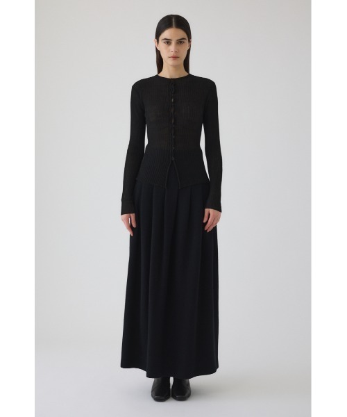 RIM.ARK（リムアーク）の「Sheer rib spring knit シアーリブスプリングニット（ニット/セーター・レディース・ベージュ/グレー/ブルー/ブラック・FREE）」の19枚目の写真