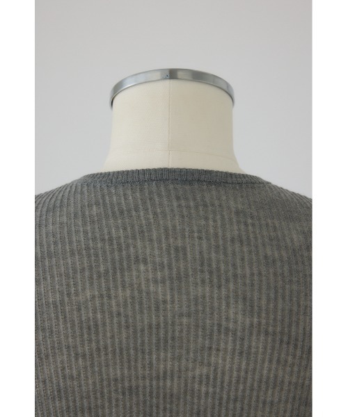 RIM.ARK（リムアーク）の「Sheer rib spring knit シアーリブスプリングニット（ニット/セーター・レディース・ベージュ/グレー/ブルー/ブラック・FREE）」の11枚目の写真