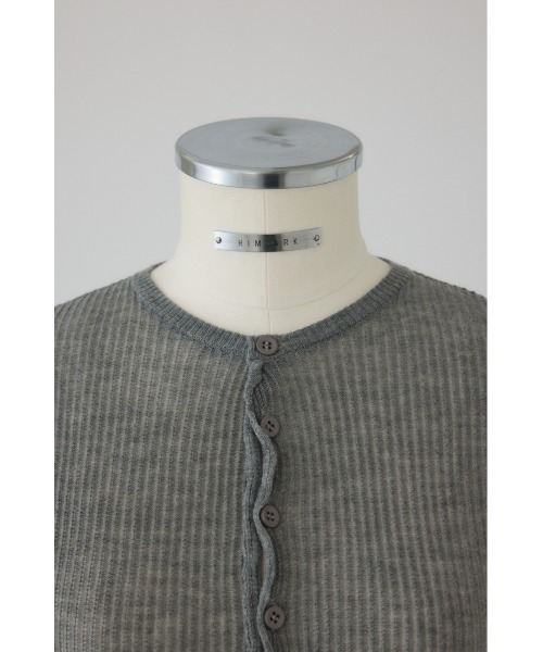 RIM.ARK（リムアーク）の「Sheer rib spring knit シアーリブスプリングニット（ニット/セーター・レディース・ベージュ/グレー/ブルー/ブラック・FREE）」の12枚目の写真