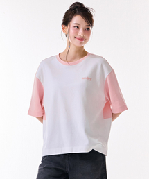 レディース カラーブロック 半袖Tシャツ-DBRG5892D0P
