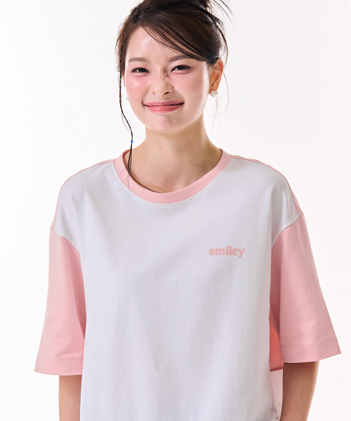 CHASECULT(チェイスカルト)の「レディース カラーブロック 半袖Tシャツ-DBRG5892D0P(Tシャツ/カットソー・レディース・PINK・90/85)」の2枚目の写真
