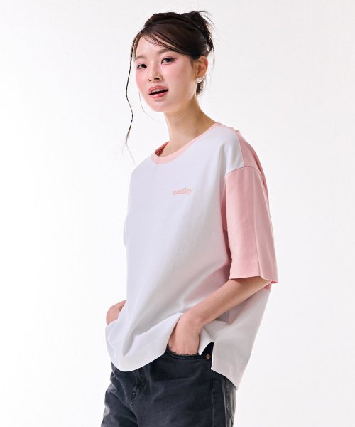 CHASECULT(チェイスカルト)の「レディース カラーブロック 半袖Tシャツ-DBRG5892D0P(Tシャツ/カットソー・レディース・PINK・90/85)」の3枚目の写真
