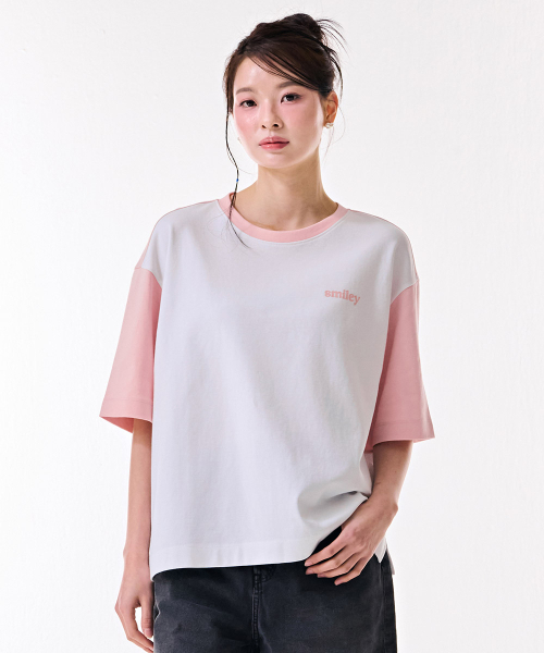 CHASECULT(チェイスカルト)の「レディース カラーブロック 半袖Tシャツ-DBRG5892D0P(Tシャツ/カットソー・レディース・PINK・90/85)」の4枚目の写真