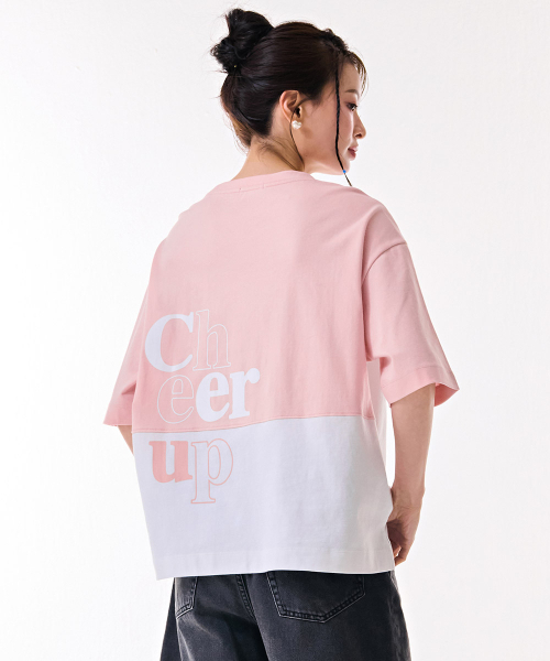 CHASECULT(チェイスカルト)の「レディース カラーブロック 半袖Tシャツ-DBRG5892D0P(Tシャツ/カットソー・レディース・PINK・90/85)」の5枚目の写真