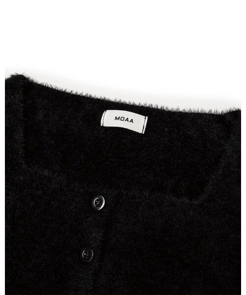 MOAA(モア)の「スクエアネッククロップカーディガン(ブラック)(カーディガン/ボレロ・レディース・その他・SMALL/MEDIUM)」の4枚目の写真