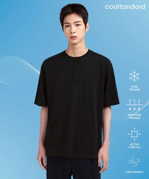 [クールタンダード] リラックスフィットクルーネックTシャツ [ブラック]