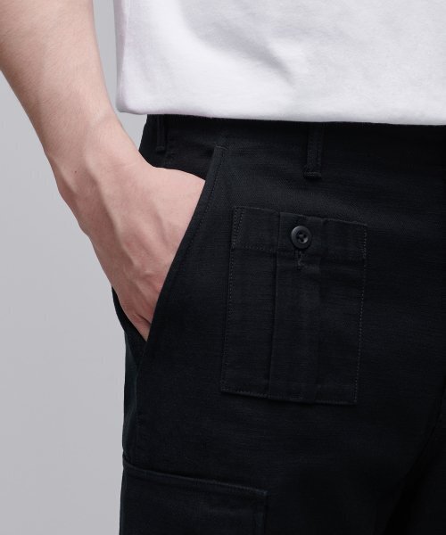 MUSINSA STANDARD（ムシンサスタンダード）の「ブリティッシュアーミーカーゴパンツ[ブラック]（その他パンツ・メンズ・その他・40/31/33/26/27/28/29/38/42/36/34/32/30）」の6枚目の写真