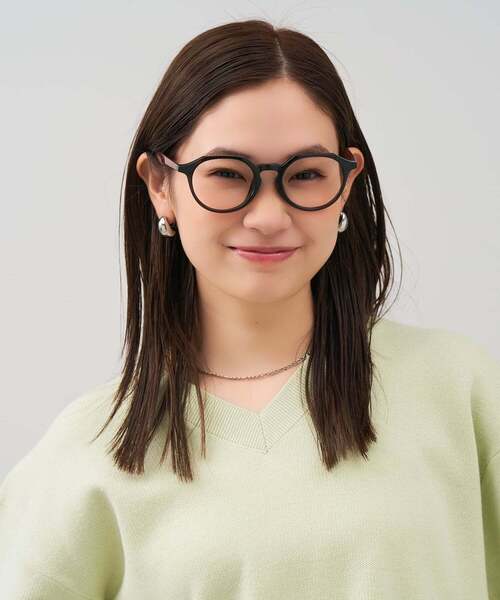 Zoff(ゾフ)の「ボストン型 メガネ|クラウンパント 軽量 眼鏡 伊達めがね 度付き(レンズ交換券付) 度あり ユニセックス|Zoff|CLASSIC(メガネ・レディース・ブラウン系その他5/ブラック/グリーン/グレー・FREE)」の3枚目の写真